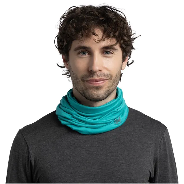 Bandana BUFF MERINO LIGHTWEIGHT SOLID SEA GREEN one size