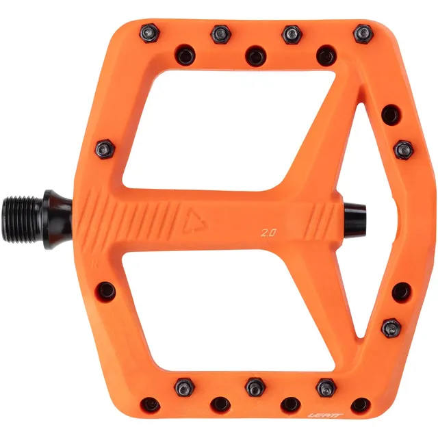 Pedały rowerowe (platformy szerokie) LEATT Pedals Composite AllMtn 2.0 Flat one size, pomarańczowe