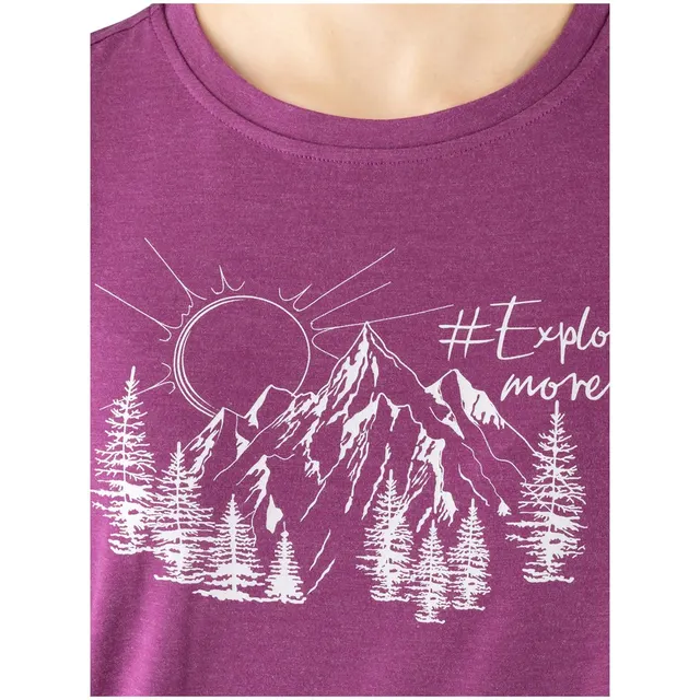 T-shirt damski VIKING Lenta Bamboo Light różowy XS