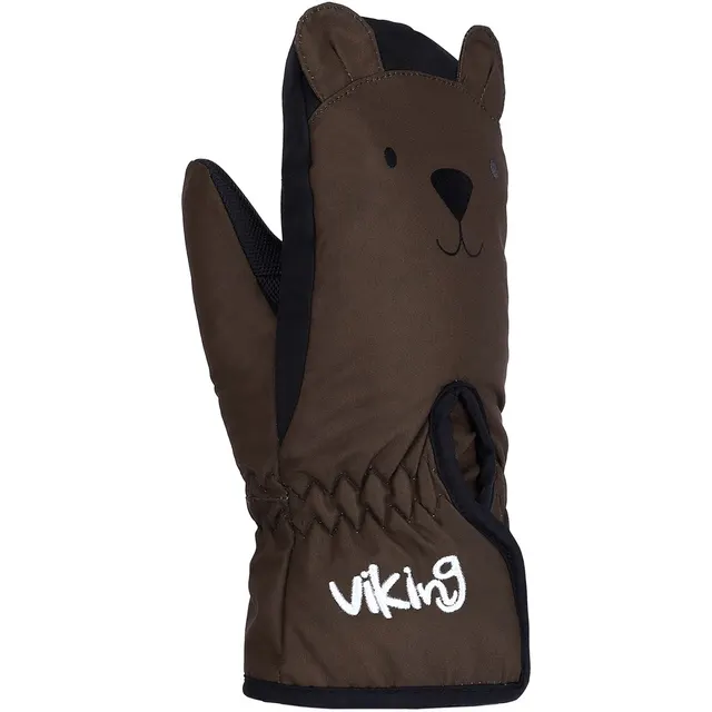 Rękawice zimowe dziecięce VIKING Minnis Kids jednopalczaste z membraną brązowe 3