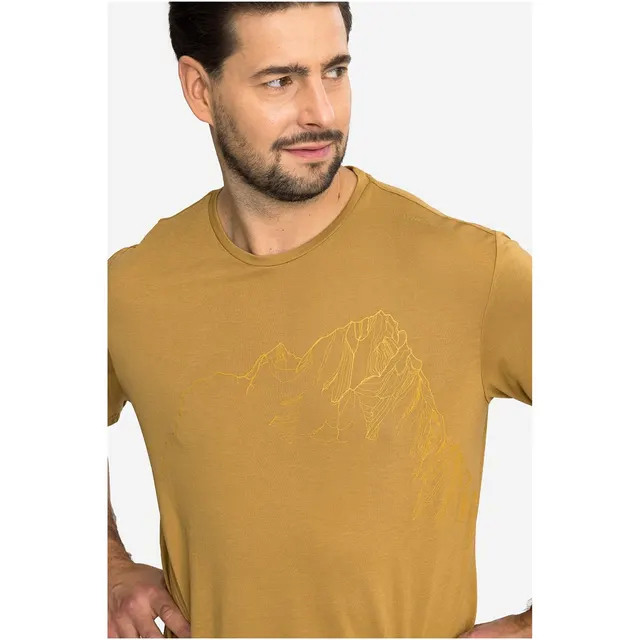 T-shirt męski VIKING Morain Bamboo Man jasno brązowy M