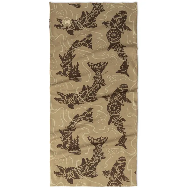 Bandana BUFF COOLNET UV® LAKE RIVER KHAKI one size