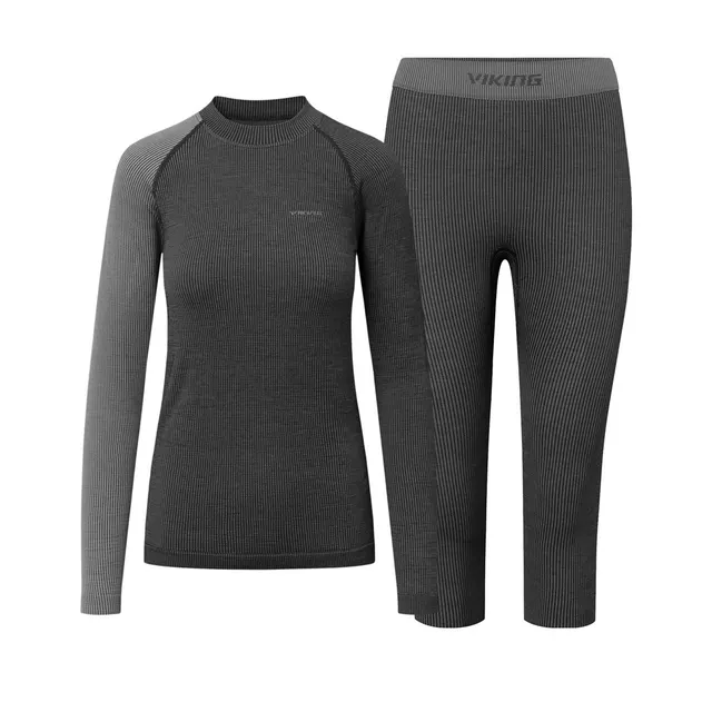 Bielizna damska VIKING Mounti Lady Set 3/4 Merino szara XXL