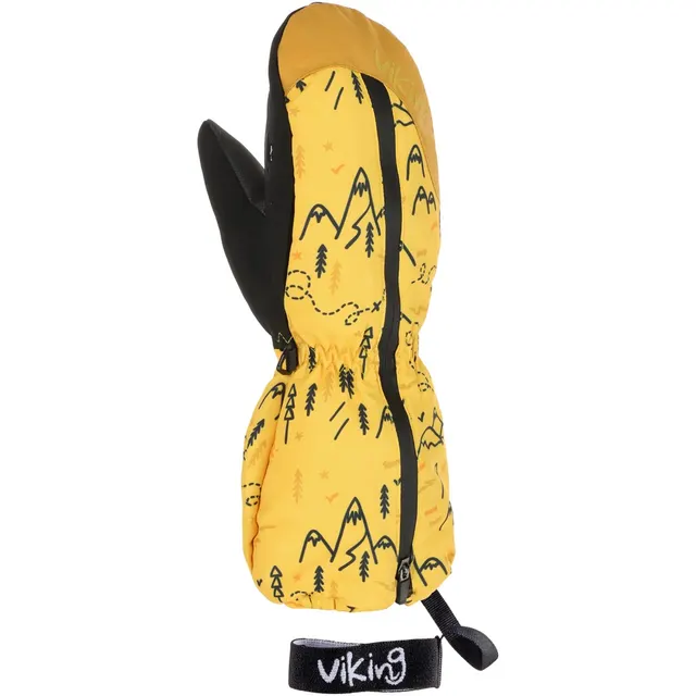 Rękawice zimowe dziecięce VIKING Snoppy Kids jednopalczaste żółte 3