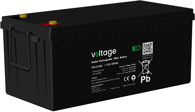 Akumulator AGM Voltage Long Life 12V 200Ah VEL12-200 (Żywotność 15 lat)