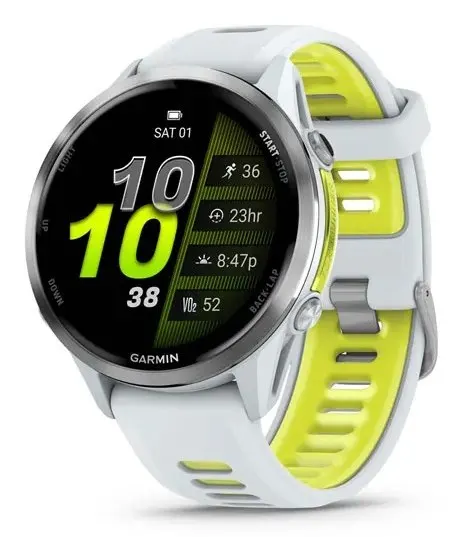 Zegarek sportowy Garmin Forerunner 970 3 56cm 1.4 AMOLED Cyfrowy 454x454px Ekran dotykowy Wi-Fi GPS Biały