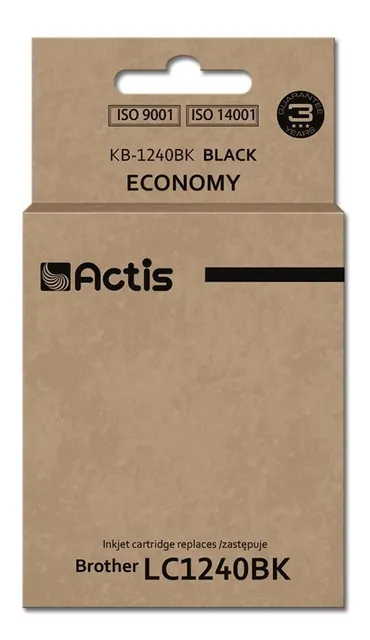 Actis KB-1240Bk Tusz (zamiennik Brother LC1240BK/LC1220BK; Standard; 19 ml; 600 stron czarny)