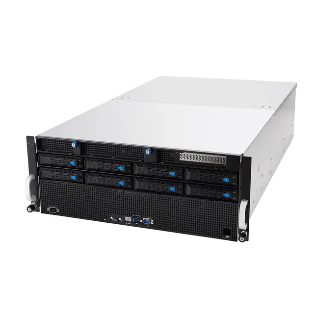 ASUS Rack 4U ESC8000A-E11-SKU4/2.2KW(2+2)/3PCIe/2NVMe AMD EPYC 2x LGA 4094 (SP3) 280W 32xDDR4 3200 8x3.5 /2.5 SATA/SAS*+2NVME 2 - 8 Double Deck 11 2+2 2200W 80 PLUS Titanium