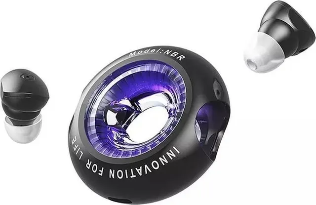 Bezprzewodowe słuchawki douszne Vention Donut-Shaped BT 5.3 IPX4 czarne