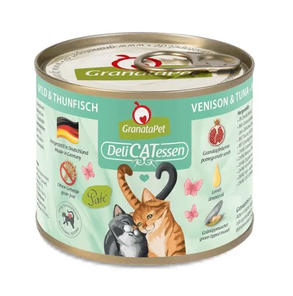 GranataPet DeliCatessen dziczyzna i tuńczyk karma mokra dla kota 200g