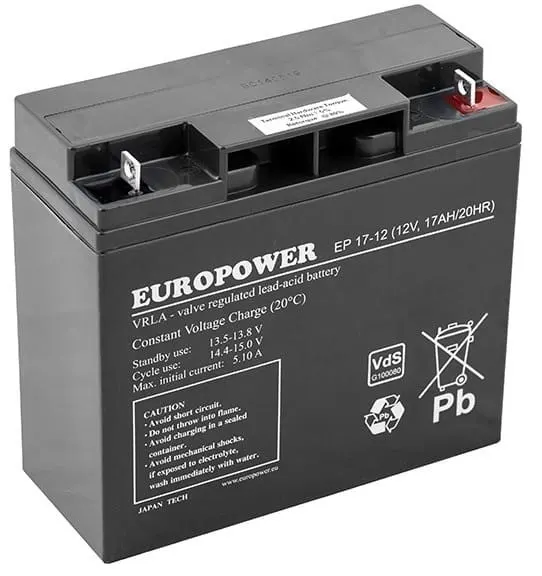 Akumulator AGM Europower, EP 17-12 12V / 17Ah