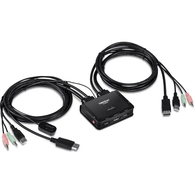 Trendnet TK-220DPI przełącznik KVM Czarny