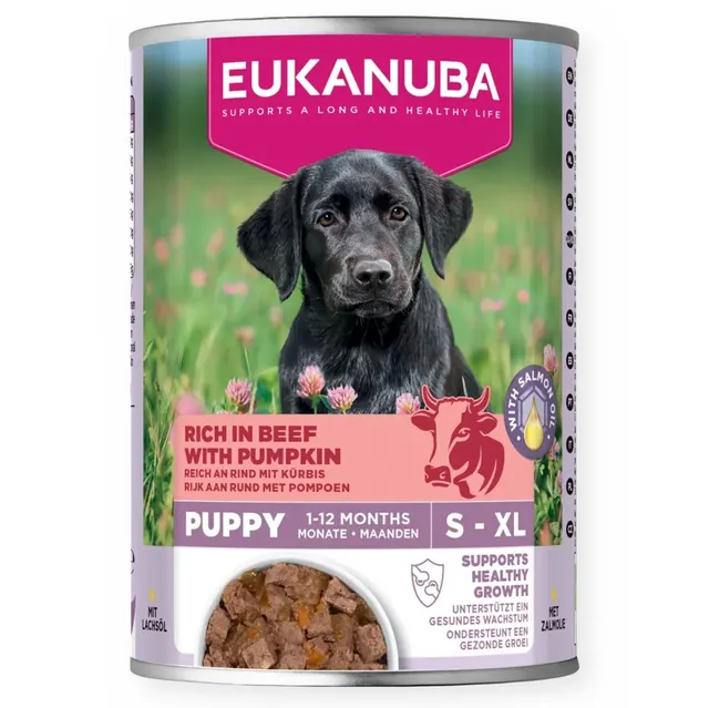 EUK DOG CAN LC PUP AB BEEF&PUMP 400G