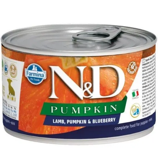 FARMINA N&D Dog Lamb pumpkin blueberry Mini Puppy - mokra karma dla szczeniąt - 140 g