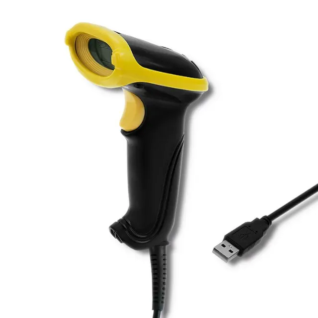 QOLTEC LASEROWY CZYTNIK KODÓW 1D, 2D, USB, CZARNY