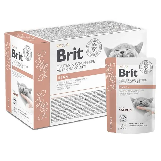 Brit VD Renal Cat Pouch 12x85g