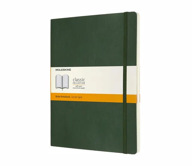 MOLESKINE Notes Classic XL (19x25cm) w linie twarda oprawa myrtle green 192 strony zielony