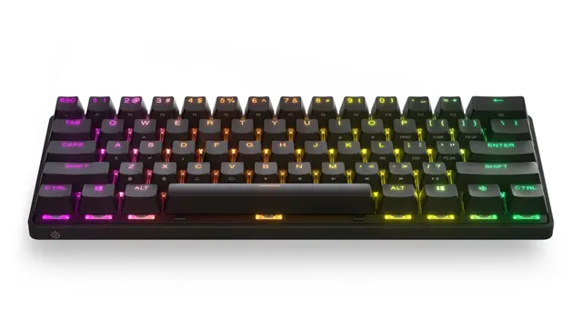 Klawiatura gamingowa SteelSeries Apex Pro Mini klawiatura do gier Światło LED RGB US Wireless OmniPoint Regulowany przełącznik mechaniczny Bluetooth Połączenie bezprzewodowe
