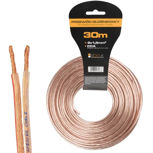 LIBOX KABEL GŁOŚNIKOWY LB0008-30 2X1 5MM (30M) CCA