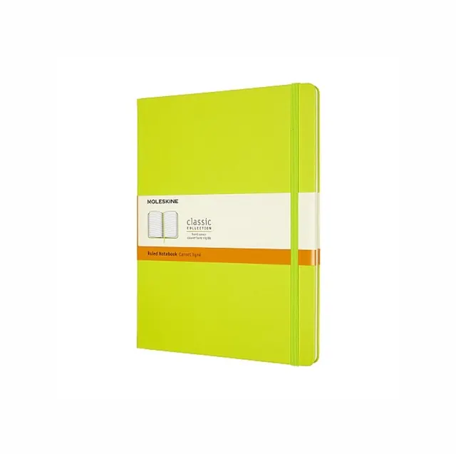 MOLESKINE Notes Classic XL (19x25cm) w linie twarda oprawa 192 strony lemon green