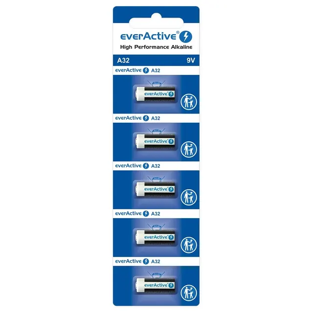 EVERACTIVE BATERIE DO PILOTA SAMOCHODOWEGO A32/32A 9V BLISTER 5 SZTUK 32A5BL