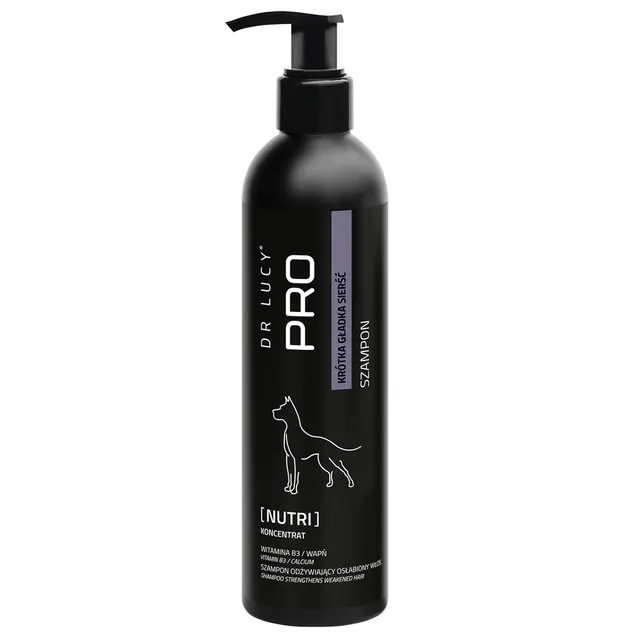 Szampon odżywczy dla psów o krótkiej gładkiej sierści Dr Lucy Pro Nutri - 250 ml