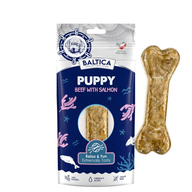 BALTICA EXCELLENT Bone Snack Puppy Beff & Salmon 1szt