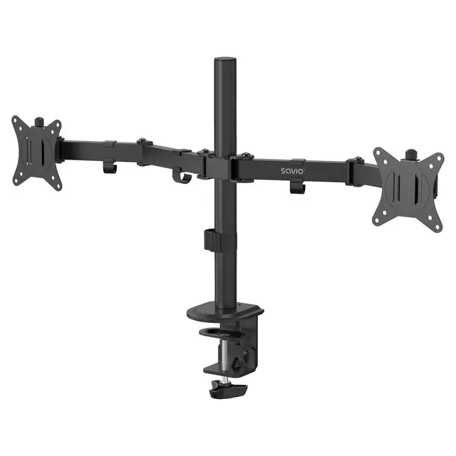 SAVIO PODWÓJNY UCHWYT BIURKOWY NA MONITORY 17 - 32 2X 2 - 9 KG UM-03