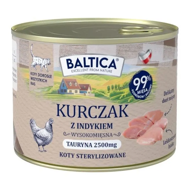 BALTICA SMAKI REGIONÓW Kot dorosły Kurczak z indykiem 185g