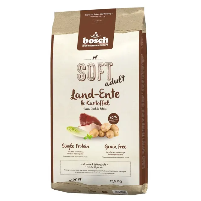 BOSCH Adult Soft Farm-Duck & Potato - sucha karma dla psa - 12 5kg