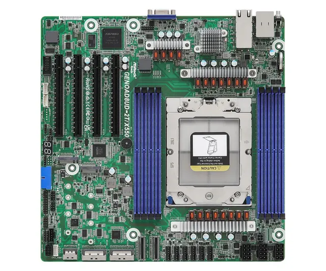 Płyta główna ASRock GENOAD8UD-2T/X550 1x SP5 AMD Epyc 9004 SoC (8xDIMM SATA 2xM.2 2x10GbE IPMI)