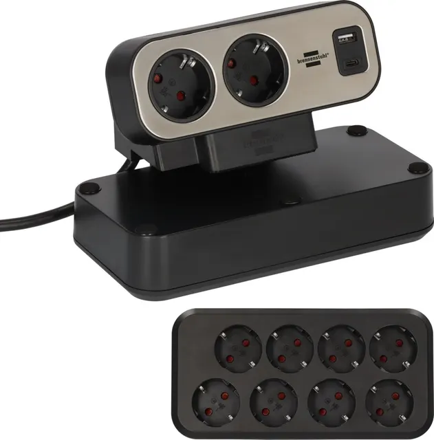 Brennenstuhl Duplex Gniazdo stołowe 1x USB A & C 10x Schuko