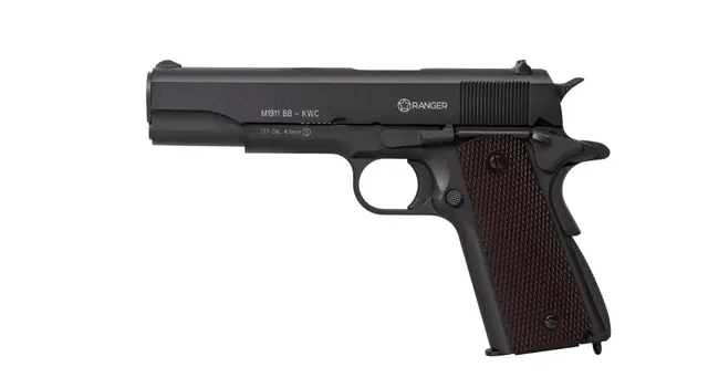 Wiatrówka pistolet RANGER M1911 BB KWC kal. 4 5 BBs BLOW BACK 17 strz. FULL METAL CO2 (AAKCMB760AZB)