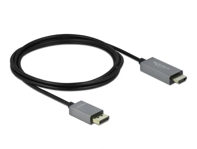 DeLOCK Aktywny DisplayPort 1.4 do kabla HDMI 4K 60 Hz (HDR) 2 m
