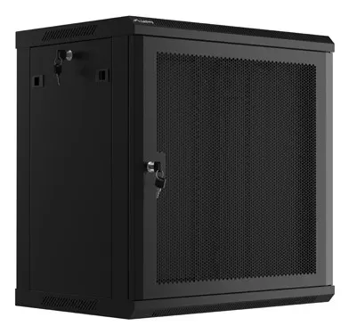 SZAFA INSTALACYJNA RACK WISZĄCA 19 12U 600X450 CZARNA DRZWI PERFOROWANE LANBERG (FLAT PACK)
