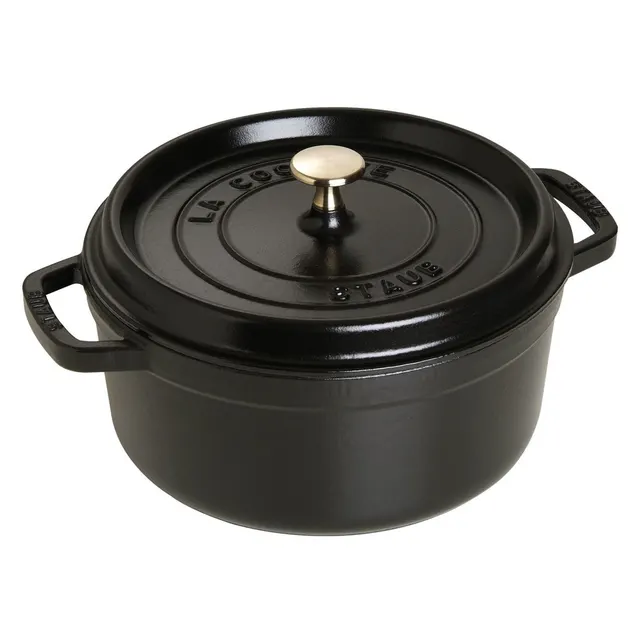 Garnek żeliwny okrągły Staub - 3.8 ltr Czarny