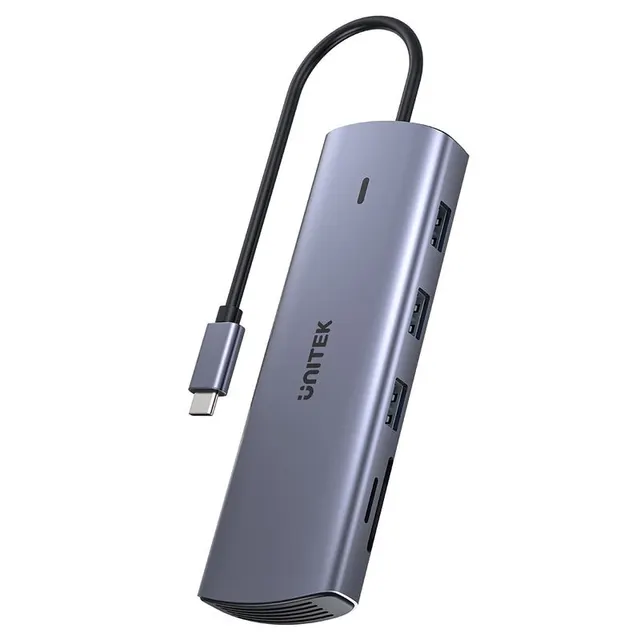 UNITEK HUB USB-C 9W1 HDMI VGA SD RJ45 PD 100W