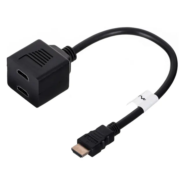 Splitter Lanberg AD-0019-BK (HDMI M - 2x HDMI F; 0 20m; kolor czarny)