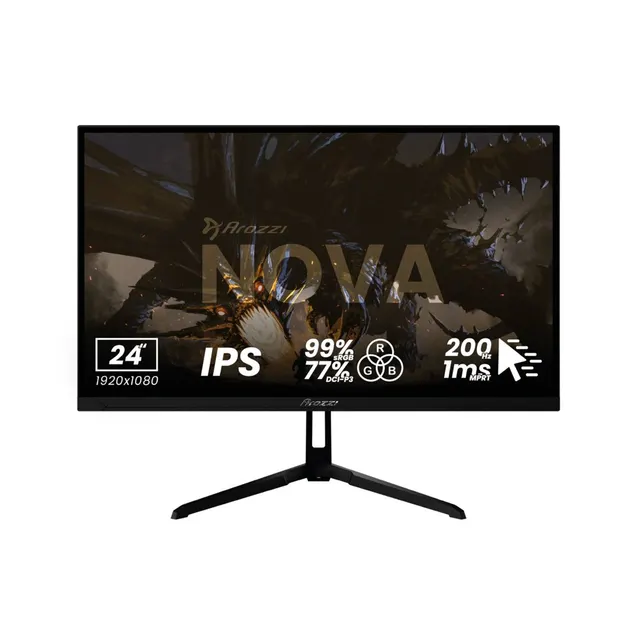 Arozzi Nova 24” monitor komputerowy 60 5 cm (23.8 ) 1920 x 1080 px Full HD LED Czarny