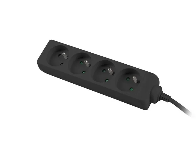 LANBERG LISTWA PRZEDŁUŻACZ 1.5M 4X 230V PL KABEL WYKONANY Z PEŁNEJ MIEDZI CZARNA