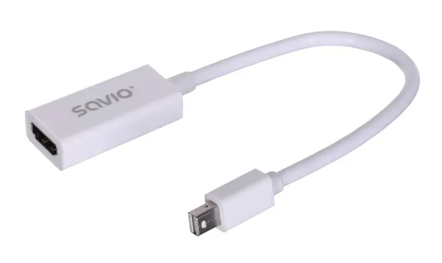 Adapter SAVIO cl-57 (Mini DisplayPort M - HDMI F; 0 10m; kolor biały)