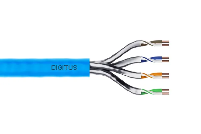 Kabel instalacyjny DIGITUS kat.6A U/FTP Eca AWG 23/1 LSOH 305m niebieski karton