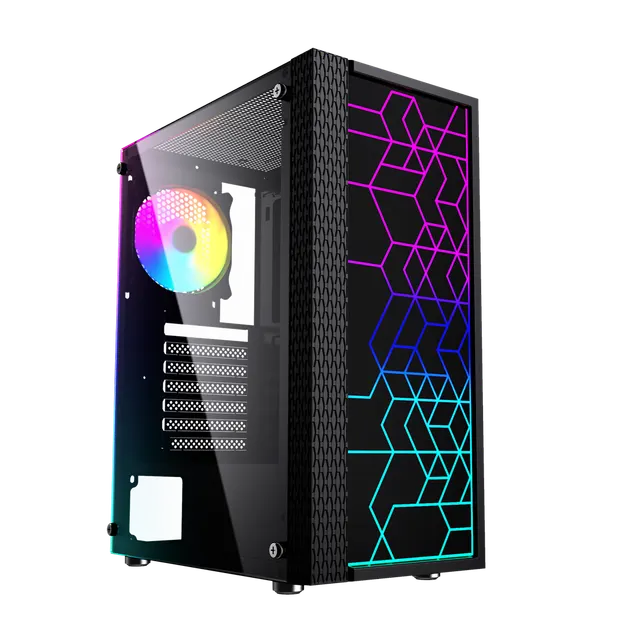 GEMBIRD OBUDOWA FORNAX 2500 MIDI-TOWER (1X USB 3.0 2X USB 2.0 HD AUDIO SZKLANY PANEL BOCZNY) CZARNA