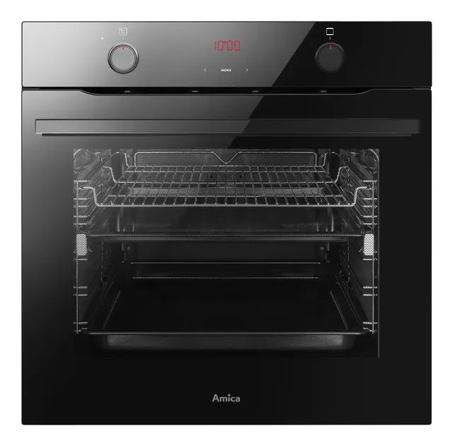 Piekarnik parowy AMICA ED37610B X-TYPE STEAM 65 l, para, termoobieg, grill, czarny