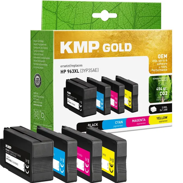 KMP 1766 6005 nabój z tuszem 4 szt. Zamiennik Wysoka (XL) wydajność Czarny Cyjan Purpurowy Żółty