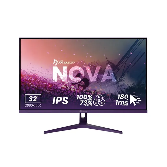 Arozzi Nova 32” monitor komputerowy 80 cm (31.5 ) 2560 x 1440 px Quad HD LED Fioletowy