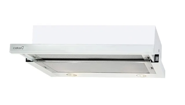 Okap CATA TF 2003 600 GWH Telescopic klasa C szer. 60 cm 390 m3/h sterowanie mechaniczne LED biały szkło