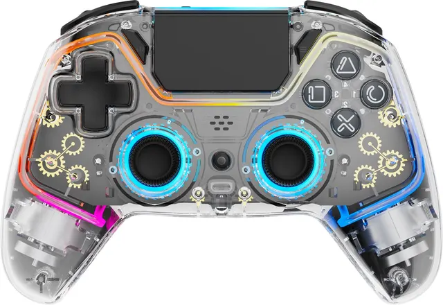 Deltaco Gaming GAM-169-T kontroler gier Przezroczysty Bluetooth/USB Gamepad Android Nintendo Switch PC PlayStation 4 iOS