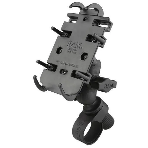 Uchwyt na telefon RAM® Quick-Grip™ z podstawą kierownicy RAM® Tough-Strap™
