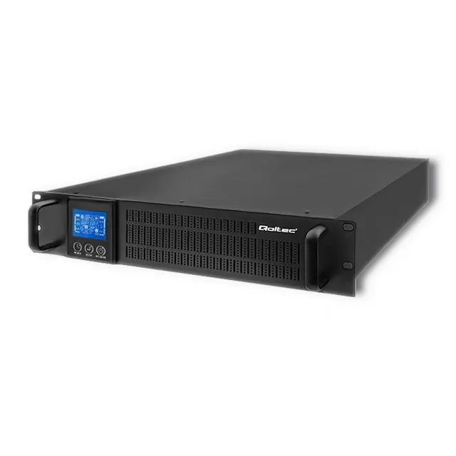 QOLTEC ZASILACZ AWARYJNY UPS RACK, 3KVA, 2400W, LCD